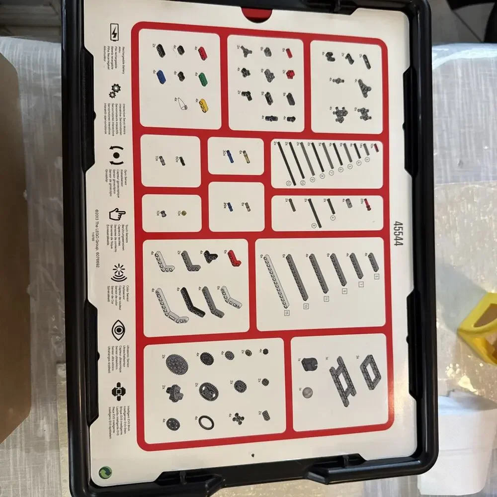 Lego Mindstorms EV3 Intelligent Brick w/ Cords, Wheels, & Misc Parts, Manual